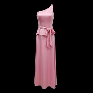NWT pink bridesmaid dress formal prom one shoulder MORI LEE Madeline Gardner 22